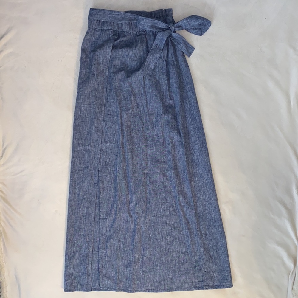 Chambray Maxi Skirt